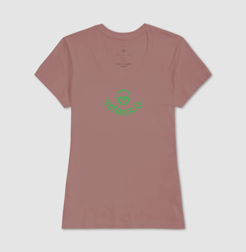 camiseta werock motorcycle logo feminina