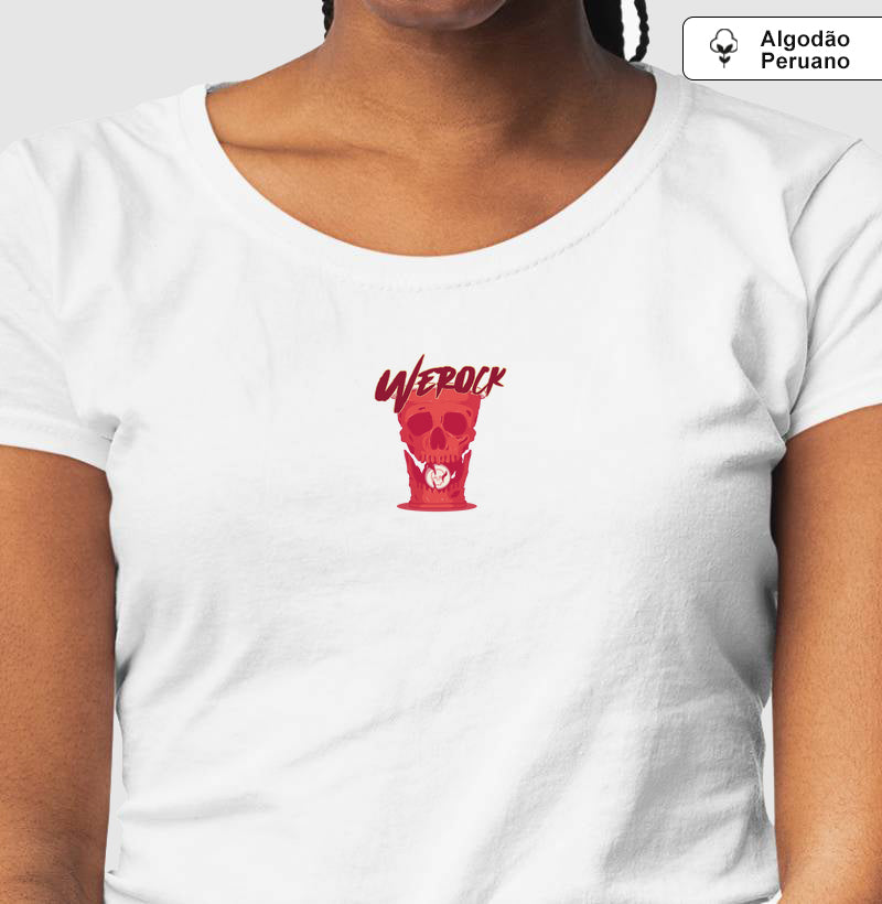 camiseta algodão peruano werock cups feminina