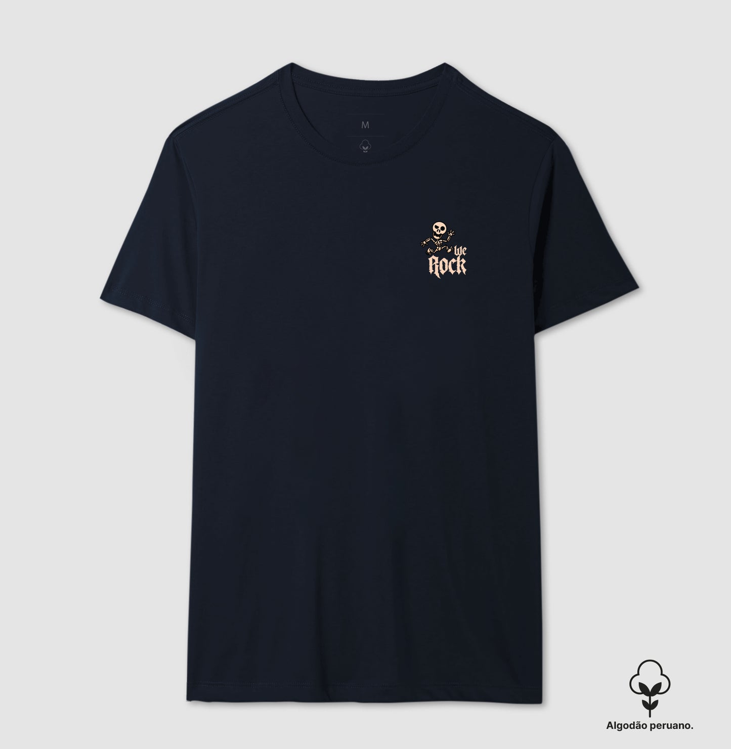 camiseta algodão peruano werock skeleton masculina