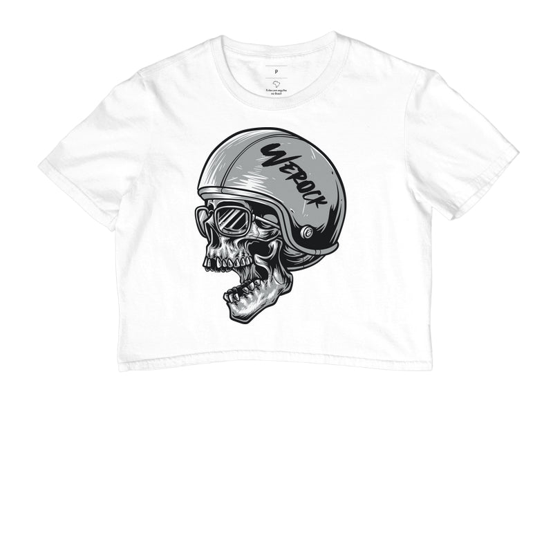 cropped werock motorcycle helmet skull