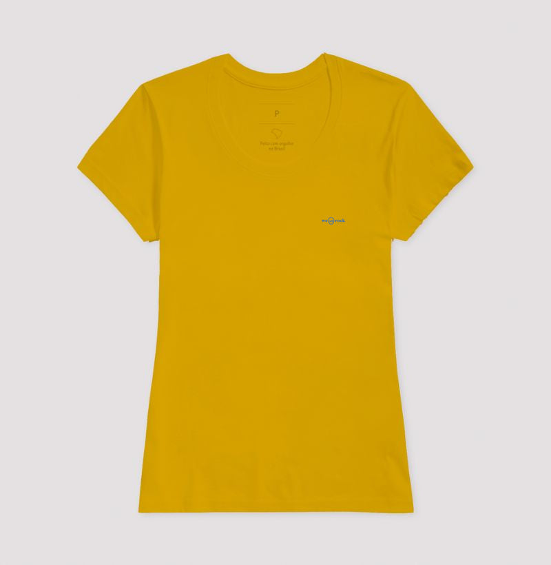 camiseta basic werock logo blue feminina