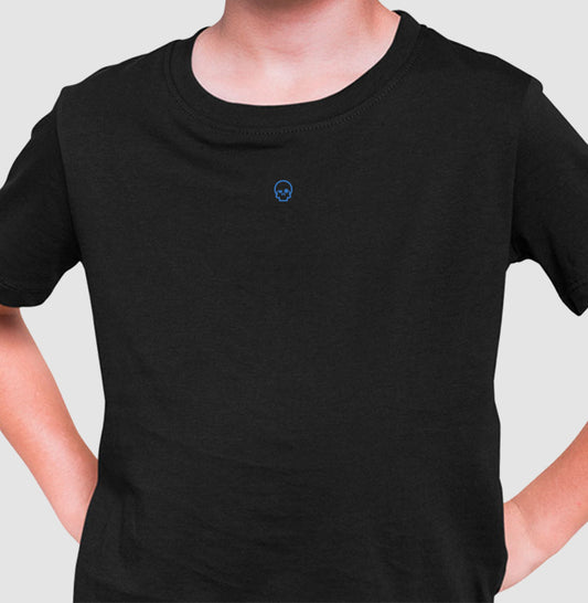 camiseta infantil werock skull logo blue