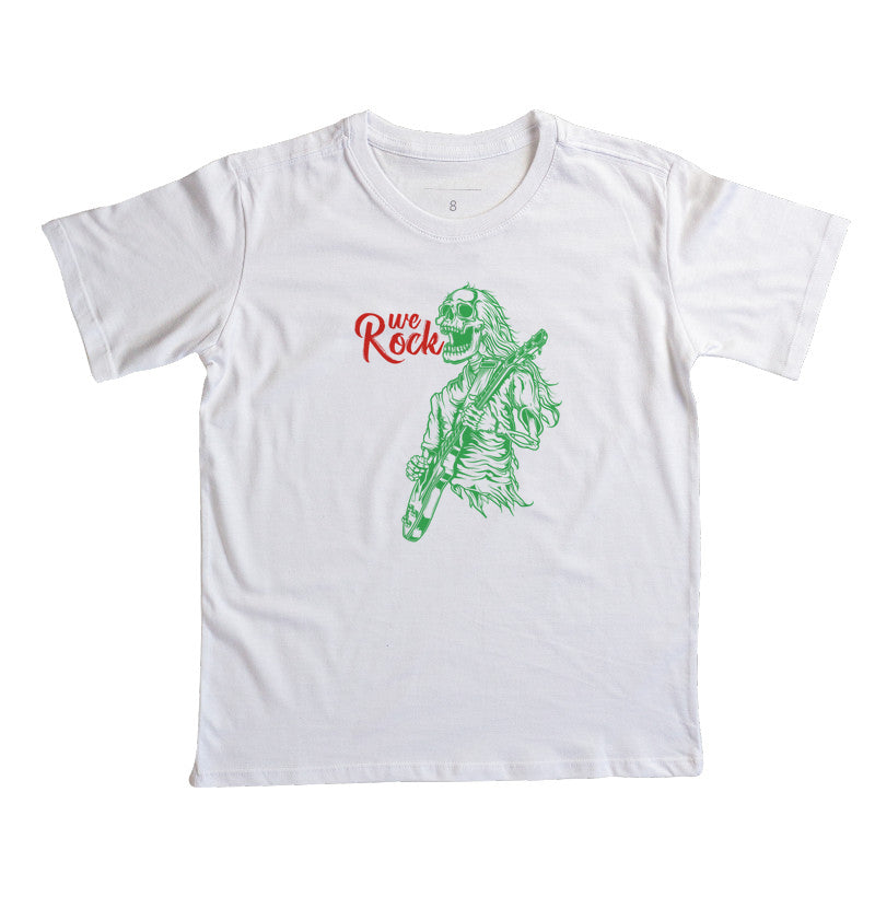 camiseta infantil werock rock skull