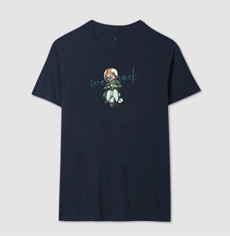 camiseta werock vespa skull masculina