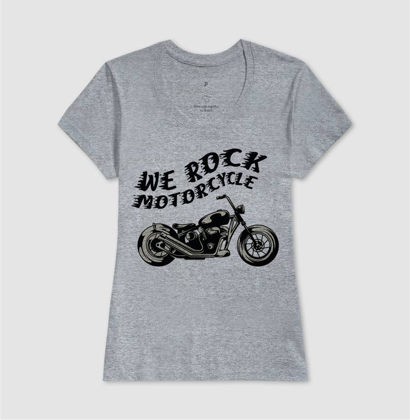 camiseta werock custom motorcycle feminina