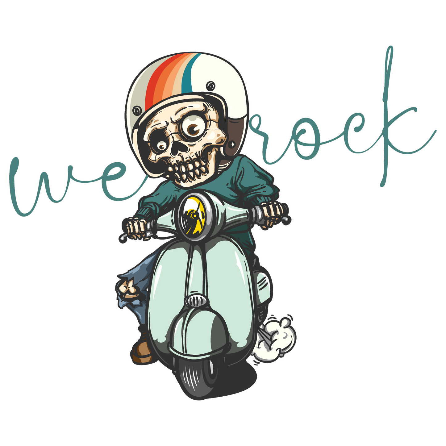 camiseta werock vespa skull masculina